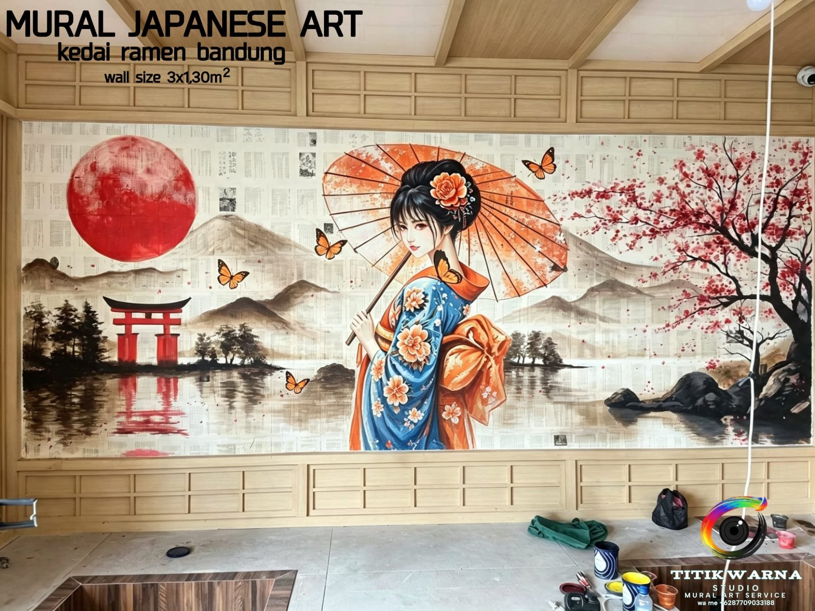 Mural Japanese Art Kedai Ramen